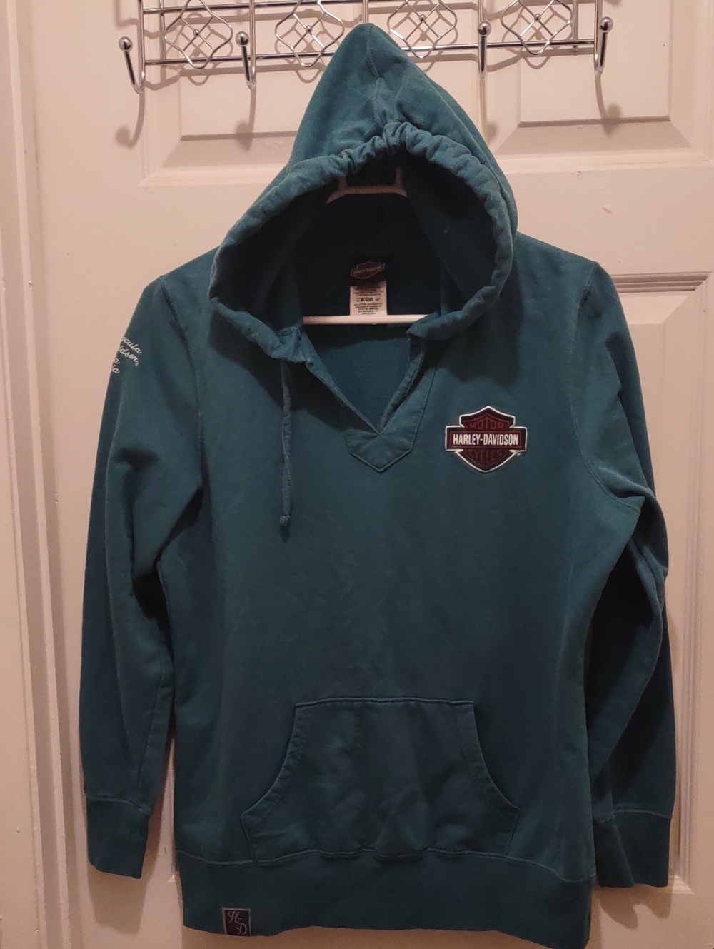 Harley-Davidson Teal Hooded Pullover - Men's